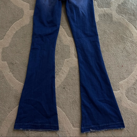 Fashion Nova - Here For You Flare Jeans / Medium Blue Wash - Picture 2 of 6